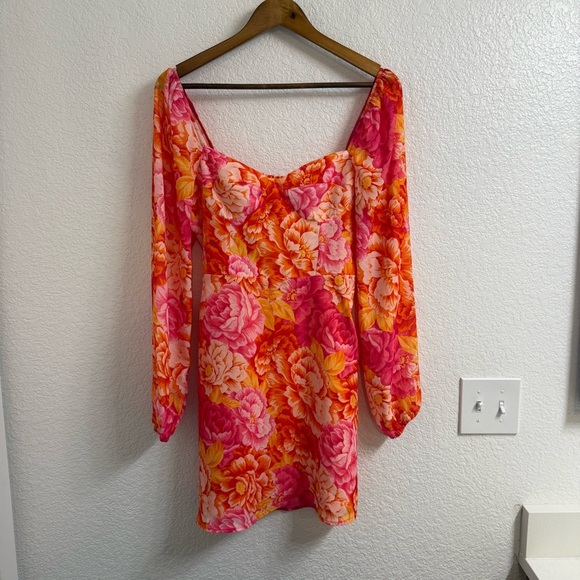 Steve Madden Women's Nicole Printed Sweetheart-Neck Mini Dress Size 4 - Picture 1 of 5
